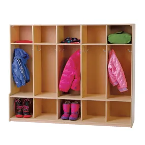 Birch Locker Unit | Durable 5-Compartment Classroom Storage