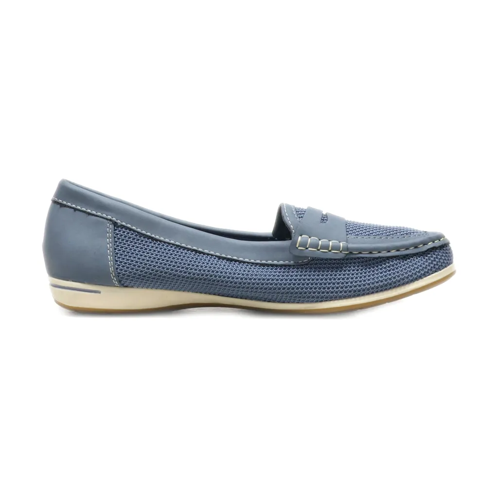 Graceland Loafers Leather Blue Colour For Women