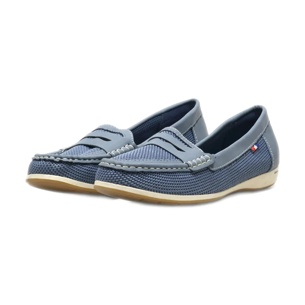 Graceland Loafers Leather Blue Colour For Women