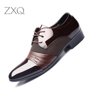 Men Leather Dress Shoes Breathable