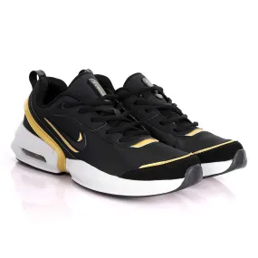 NK Max Tavas Se Black With Classic Gold Design Sneakers